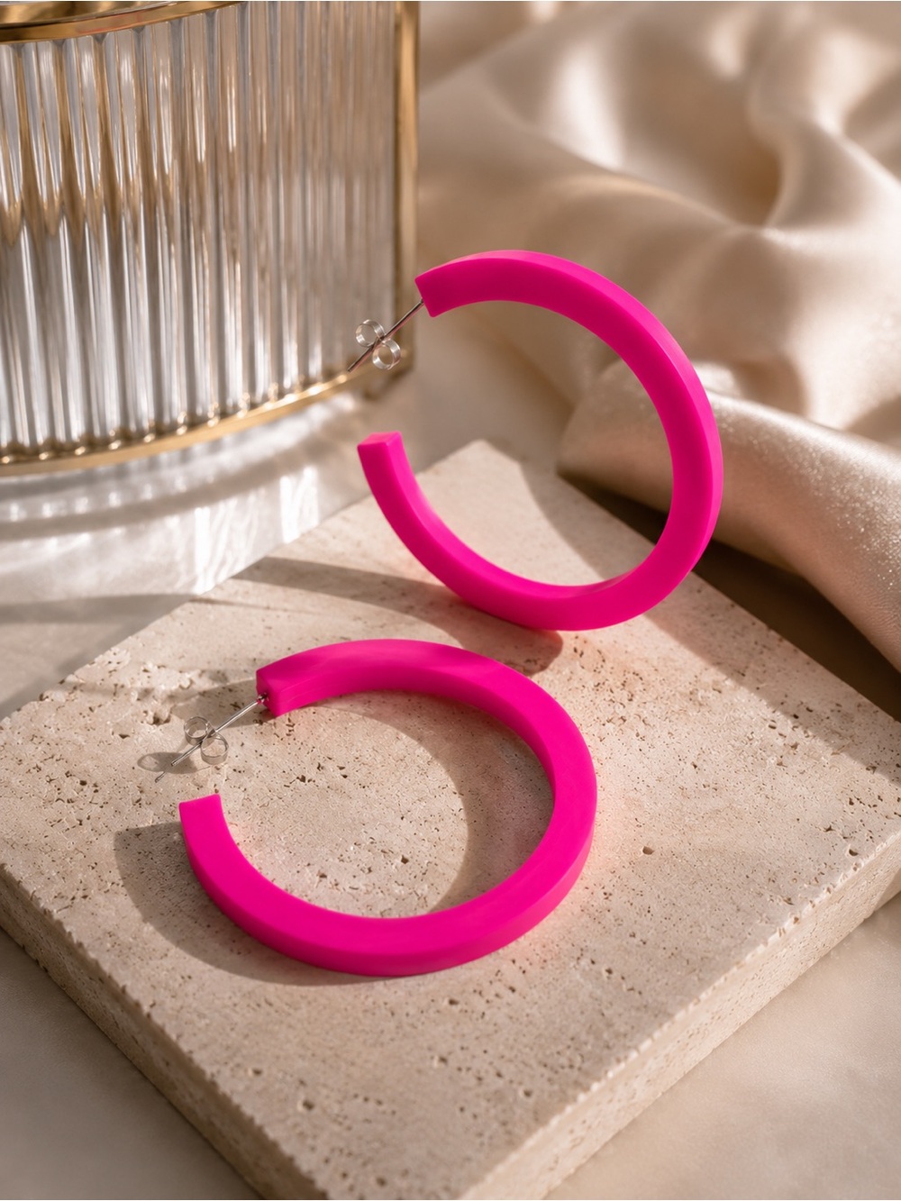 Hot Pink Hoops